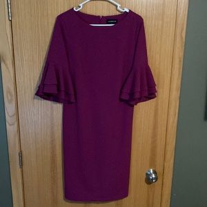 Liz Claiborne Sheath Dress with Ruffle sleeves